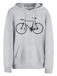 Cotton Prime Sweatshirt 'Bike - Fahrrad' grijs gemêleerd / zwart