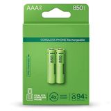 Oplaadbare AAA-batterij, 850 mAh, vooraf opgeladen, blister 2 batterijen