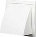 Europlast Gevelrooster met terugslagklep 190x190 mm diameter 125 mm wit - ND12FV