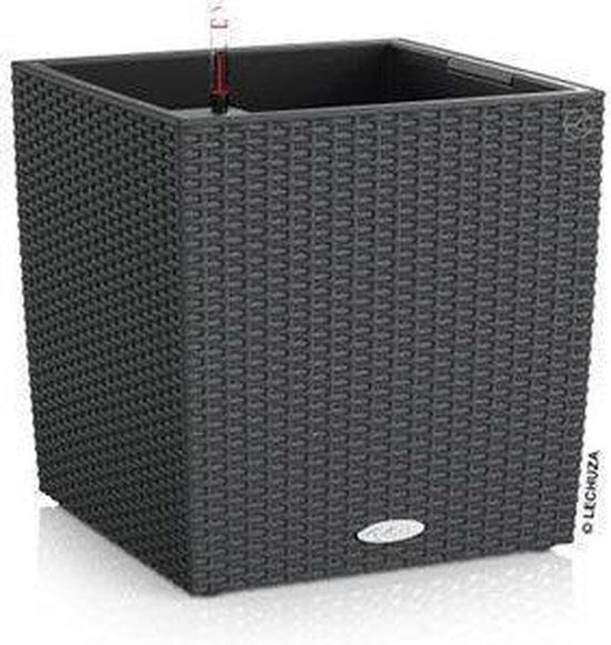 LECHUZA CUBE COTTAGE 50 - Plantenbak - ALL-IN-ONE set - graniet