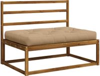 vidaXL Pallet Zitkussen VIANEN 100% Polyester Zand 120 x 60 x 12 cm