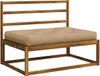 vidaXL Pallet Zitkussen VIANEN 100% Polyester Zand 120 x 60 x 12 cm