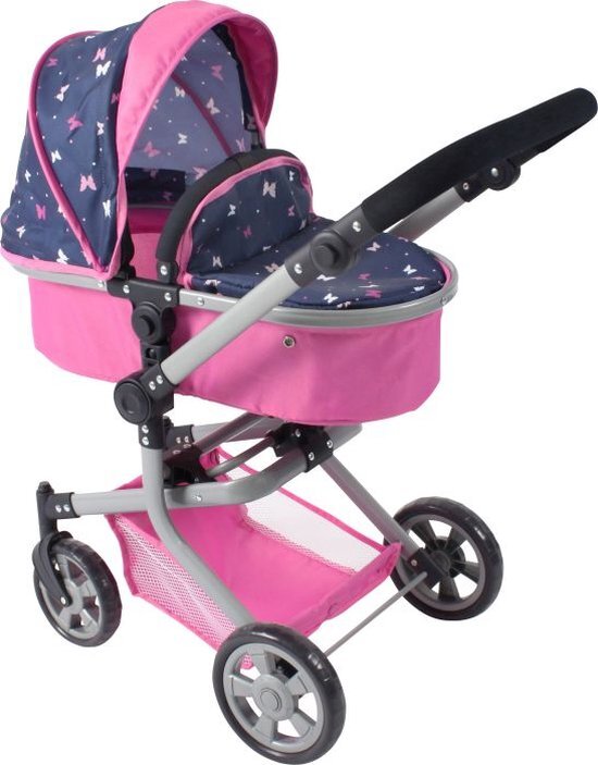 BAYER CHIC BAYER CHIC 2000 Poppenwagen MIKA Butterfly navy-pink