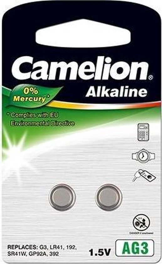 Camelion Alkaline 0% Mecury AG3 15V blister 2