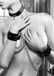 Ouch! by Shots Shots Ouch! Zwart & Wit – Bonded Leather Collar with Hand Cuffs with Verstelbare Riemen and Chain