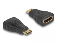 DeLOCK 65244 HDMI-C M - HDMI-A F Adapter - Zwart