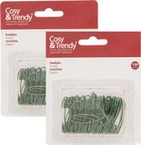 Cosy & Trendy Crochets de boule de Noël - 200 pièces - Vert - Métal