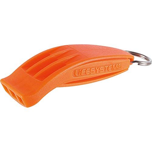 Lifesystems Super Luid Emergency Triple-Chamber Hurricane Fluit met Lanyard voor Buiten, Kamperen en Wandelen, Oranje
