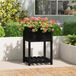 Maison Exclusive - Jardinière avec espace de rangement, noir, 54x54x81 cm, pin massif