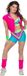 Wilbers Karnaval BV Sweat And Shine - Vrouw Legging, Short, Top, Jasje BlauwRoze