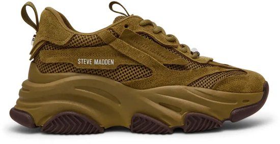 Steve Madden Possession-E chunky suède sneakers - olijfgroen