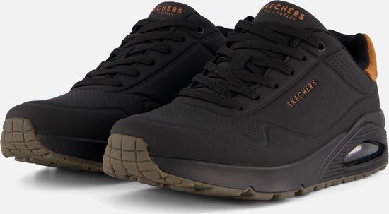 Skechers Uno - Suited On Air Heren Sneakers - Zwart