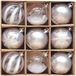 Unyqoos® Set van 9 Christbaumkugeln in Silber-Weiß