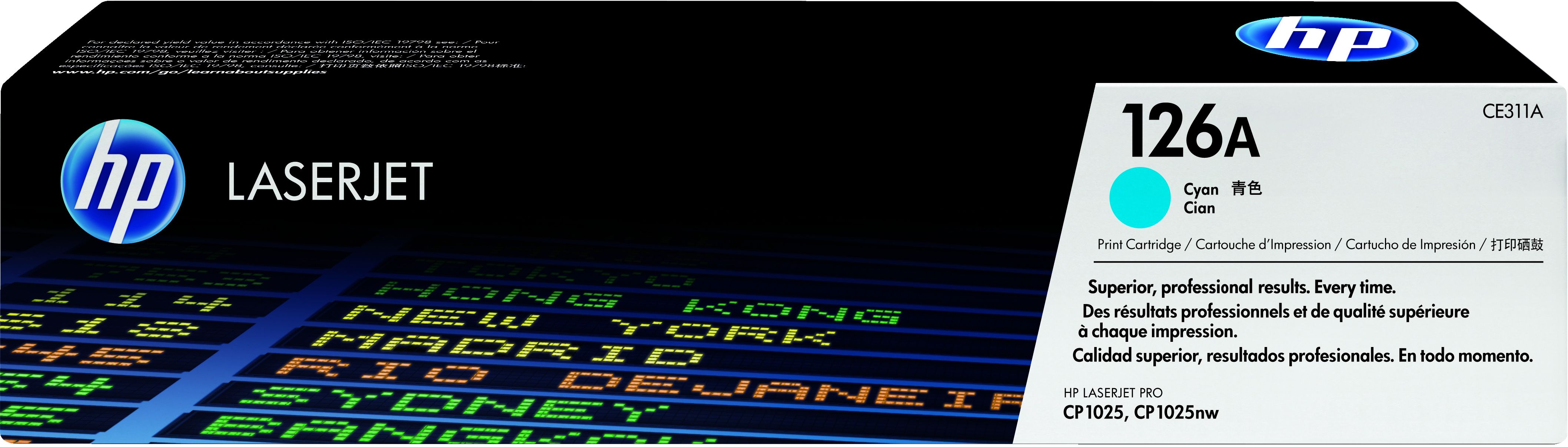 HP 126A Original Cyan Toner Cartridge - CE311A