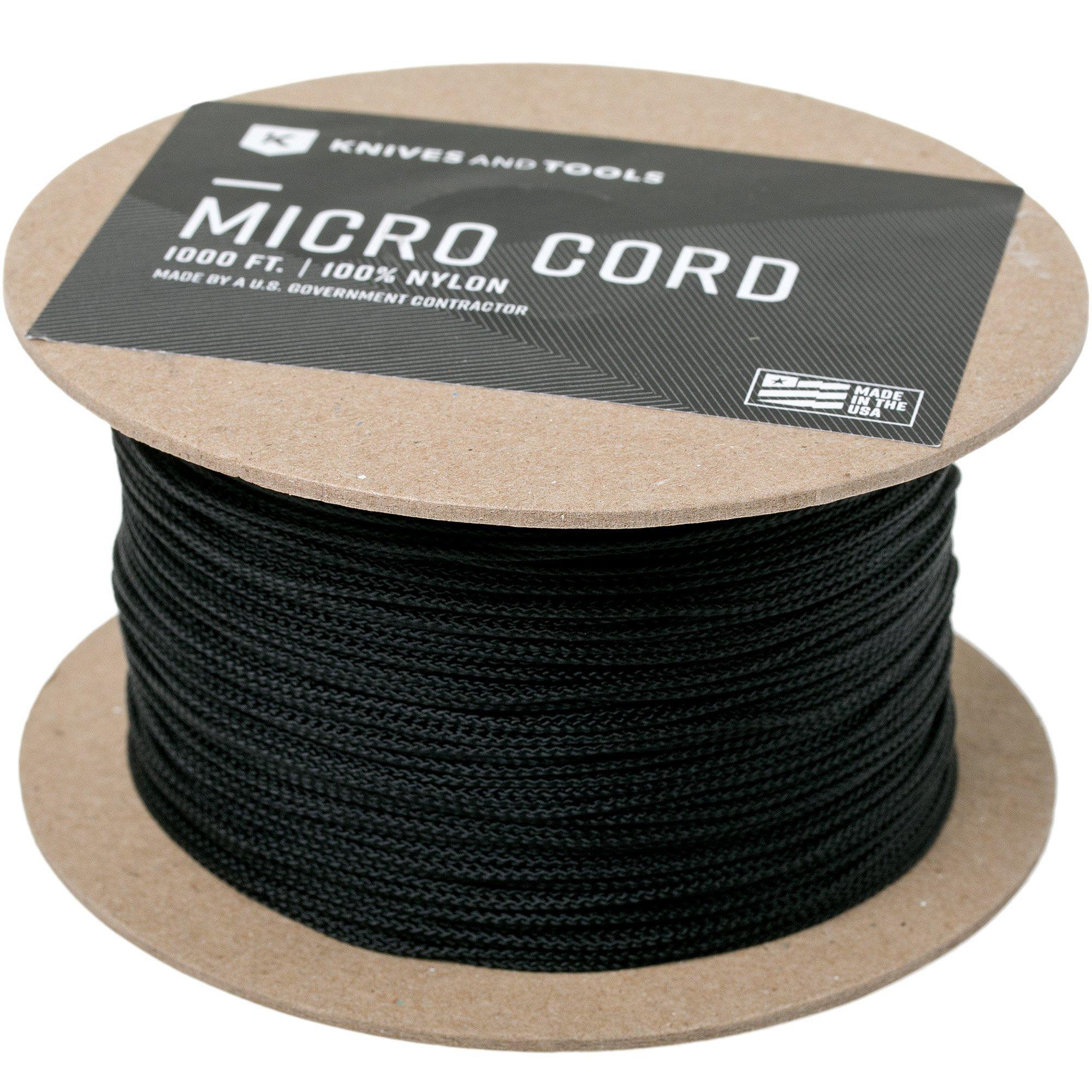 Knivesandtools Micro Cord, zwart, 1000 ft (304,8 meter)