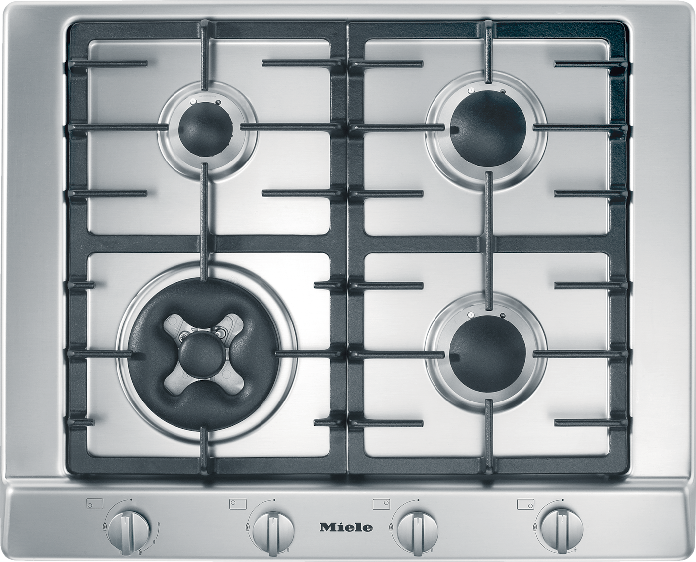 Miele KM 2014 G Gas Hob - Stainless Steel - 4 Burners
