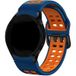 Strap-it Samsung Bracelet sport carré Samsung Galaxy Watch 6 Classic 43mm (bleu/orange)