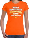 Bellatio Decorations Oranje fan t-shirt voor dames - de enige echte bondscoach - Holland / Nederland supporter - EK/ WK shirt / outfit XXL
