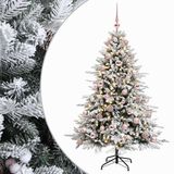 vidaXL Sapin de Noël artificiel avec boule de Noël 120 cm 150 LED Blanc chaud