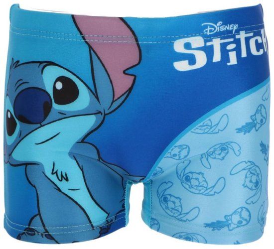4KidsOnly Mister License Lilo & Stitch Zwembroek - Maat 122/128 - Polyester - Blauw - Zwemboxer
