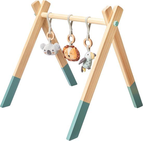 Nûby Animal Adventures Houten Babygym - Houten speelboog voor baby - 0+ maanden