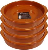 Concorde Iberica Set van 8x stuks tapas borden/schalen Alicante met handvatten 26 cm - Bruin