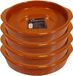 Concorde Iberica Set van 8x stuks tapas borden/schalen Alicante met handvatten 26 cm - Bruin