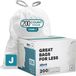 Plasticplace Custom Fit Trash Bags Compatibel met Simplehuman Code J – 10-10,5 gallon trekkoord Garbage Bags, scheurbestendig, 200 Count White Trash Can Liners voor keukens, badkamers en kantoren