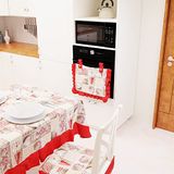 PETTI Artigiani Italiani - Ovenafdekking, ovenafdekking, ovenafdekking van stof, 1 ovenafdekking van katoen, 40 x 50 cm, rood, 100% Made in Italy