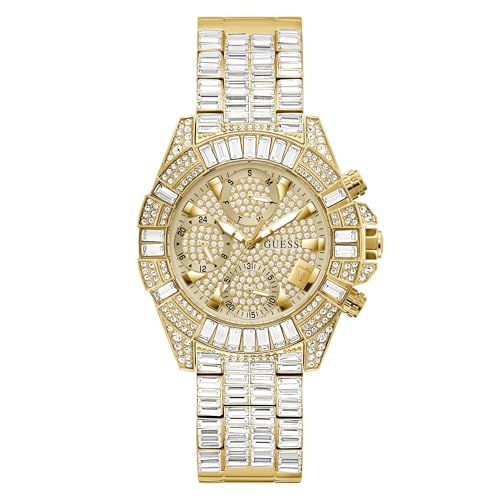 GUESS Dameshorloge 39 mm - Champagne gouden wijzerplaat - Gouden kast