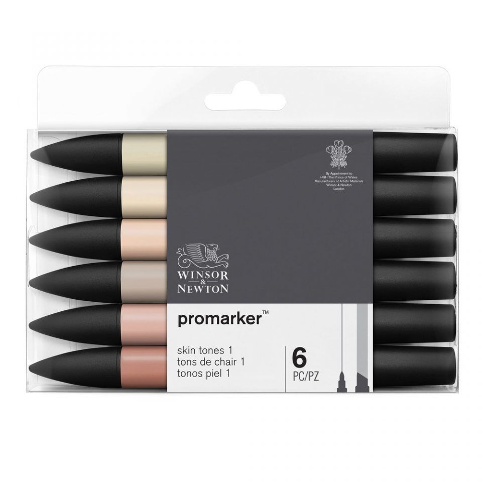 Winsor & Newton Promarker - Marker Set - 6 Assorted Colors