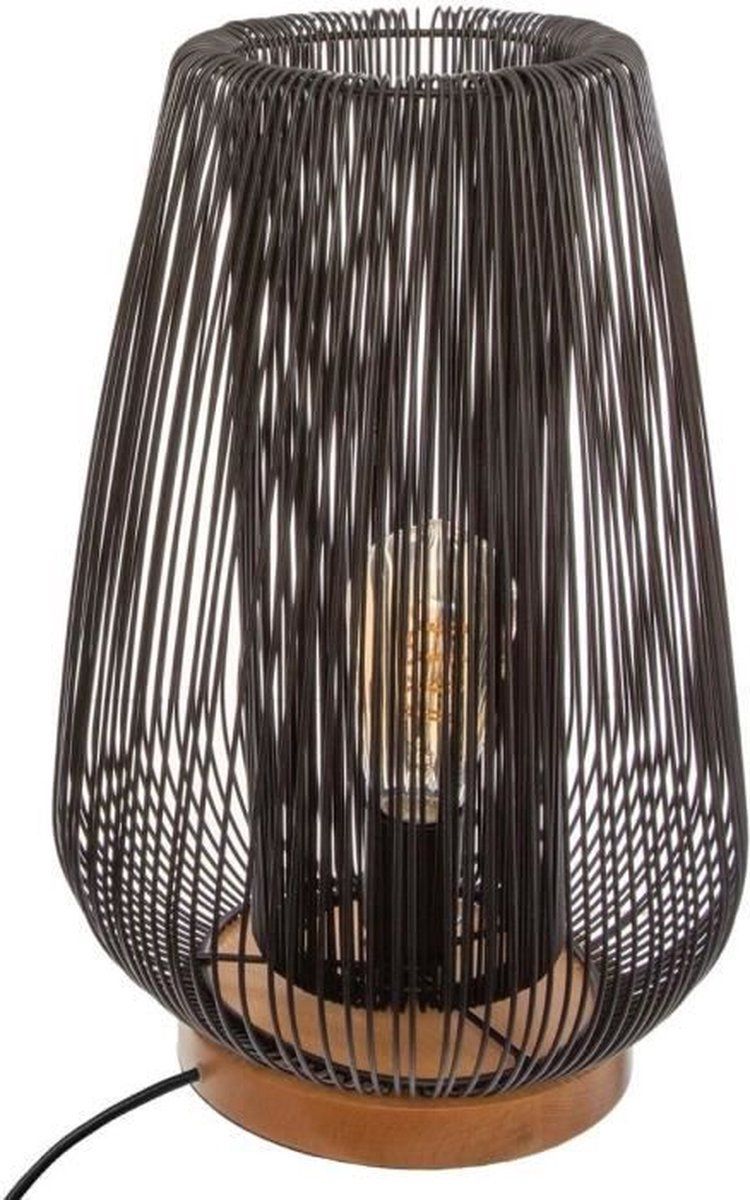 Metalen Tafellamp - E27 - 40W - Zwart - H. 40,5 cm