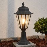 Lindby Sokkellamp 1licht Aluminium, glas H: 51.8 cm E27 antraciet, helder
