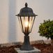 Lindby Sokkellamp 1licht Aluminium, glas H: 51.8 cm E27 antraciet, helder