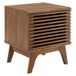 Modway Render Mid-Century Moderne 19 inch vinyl-platen-tentoonstellingsstandaard van walnoot, 19 inch