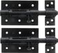AMIG Verrou coulissant/Loquet - 2x - Acier - 8.5cm - Noir