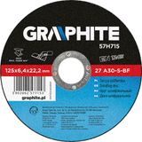 Graphite 57H715 - Slijpmachine Schijf - 125 mm - Zeer Hoge Weerstand - Veiligheid Norm EN12413