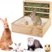 Merkloos / Sans marque Wan GmbH Hooiruf voor knaagdieren - 2-in-1 hooi voederdispenser - konijnen en cavia's - hooiruif voor konijnenhok - 43 x 135 x 315 cm