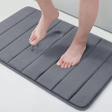 Homaxy Memory Foam Badkamer Badmatten Absorberende Antislip Badmat Wasbare Badmat - 51 x 76 cm, Donkergrijs
