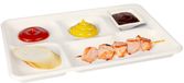 Papstar Assiettes compartimentées jetables - 25 pièces - 22 x 32 x 2 cm - canne à sucre - biodégradable