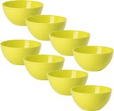 Plasticforte Kommetjes/Schaaltjes - 8x - Dessert/Ontbijt - Kunststof - D17 x H7 cm - Groen