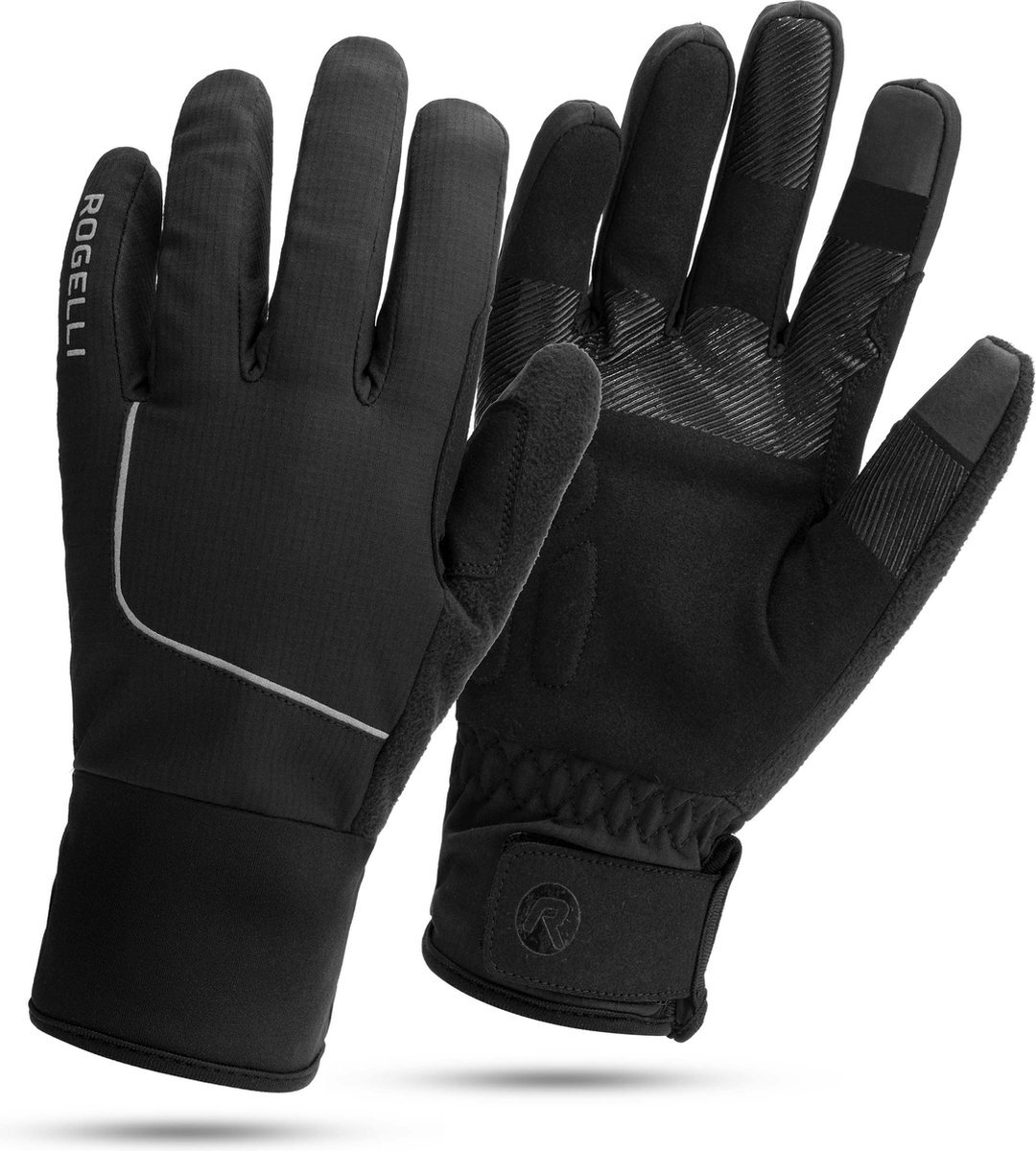Rogelli Essential Winterhandschoen Heren Zwart - Maat XL