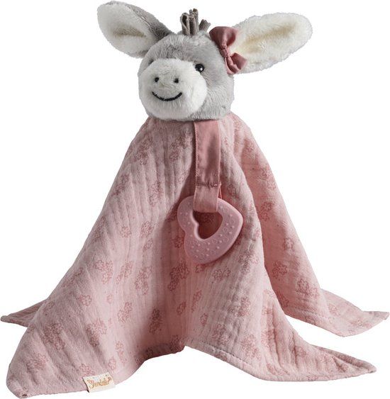 Sterntaler Ezelknuffel - Grijs/Roze/Wit - 100x550 cm