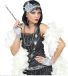 Widmann Srl Charleston Flapper set dames, Zilver, One size