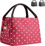 Sac à lunch non marqué – Sac à lunch isotherme – Rouge, Blanc – Tissu – 6,97 l