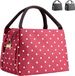 Sac à lunch non marqué – Sac à lunch isotherme – Rouge, Blanc – Tissu – 6,97 l