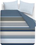 Beddinghouse Hylke dekbedovertrek - Lits-Jumeaux XL - 260 x 200/220 cm - Blauw