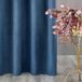Eurofirany Sheer Marineblauw Polyester Gordijn & Overgordijn met Zeilring 140 cm x 250 cm