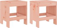 vidaXL Barkrukken - 2 stuks - 40x36x45 cm - Massief Douglashout