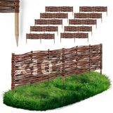 BOGATECO Wilgen Beeteinfassung - Set van 10 Stuks - 100 cm x 20 cm